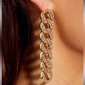 Emma Pills Gold Chain Earrings